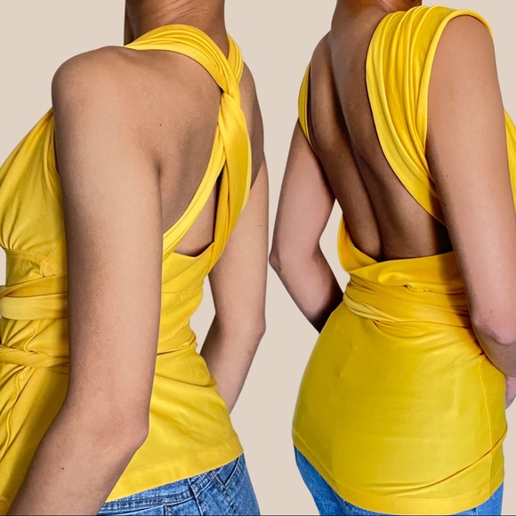 Yellow full wrap around top - Picture 4 of 4